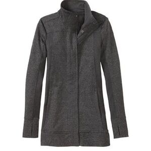 Athleta Full Zip Hiking Mid Layer Coat Jacket Dark Gray Size Small